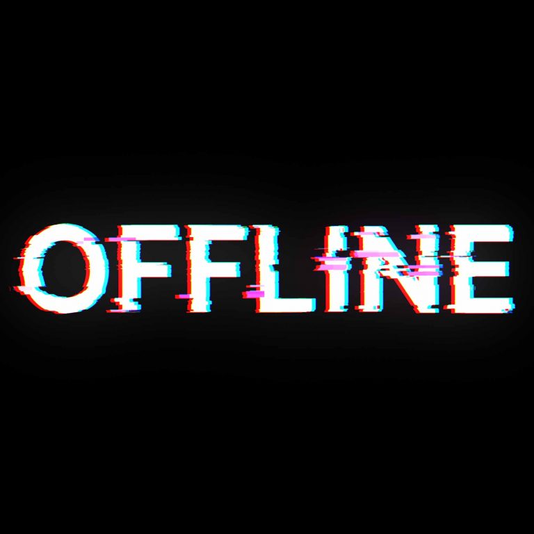3D rendering offline text with screen effects of technological g